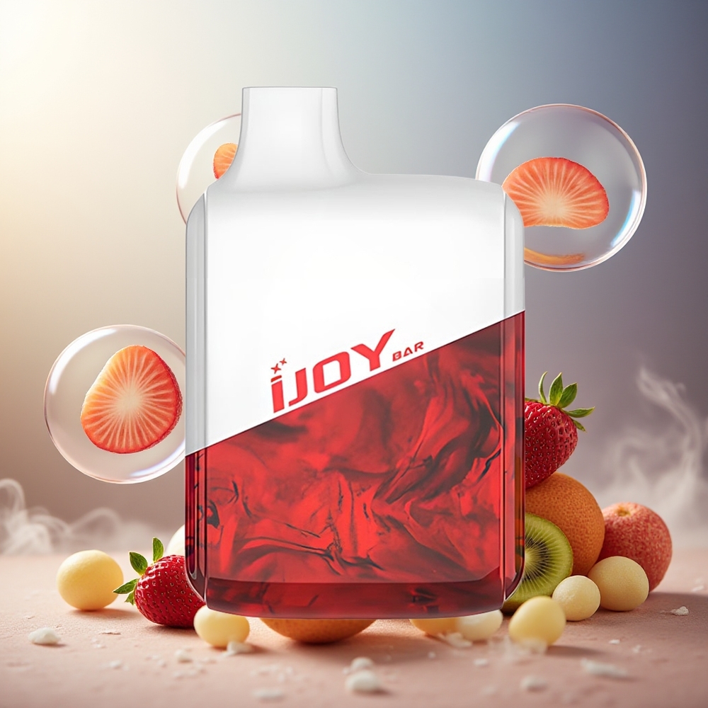 Partihandel Sverige IJOY Bar 1500 Puffs Engångs Vape Jordgubb Kiwi 500mAh 16mg