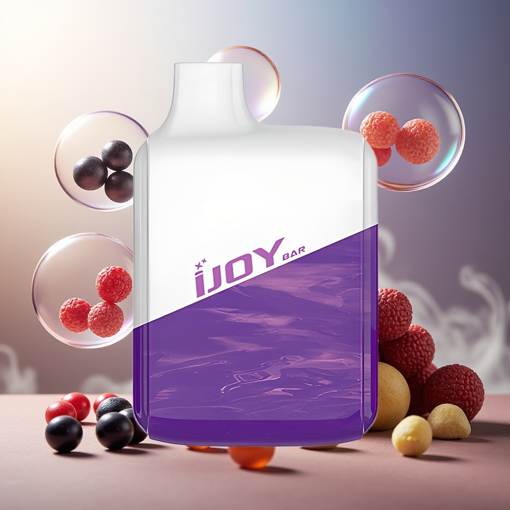Partihandel Sverige IJOY Bar 1500 Puffs Engångsvape Svart Vinbär Druva 500mAh 2ml