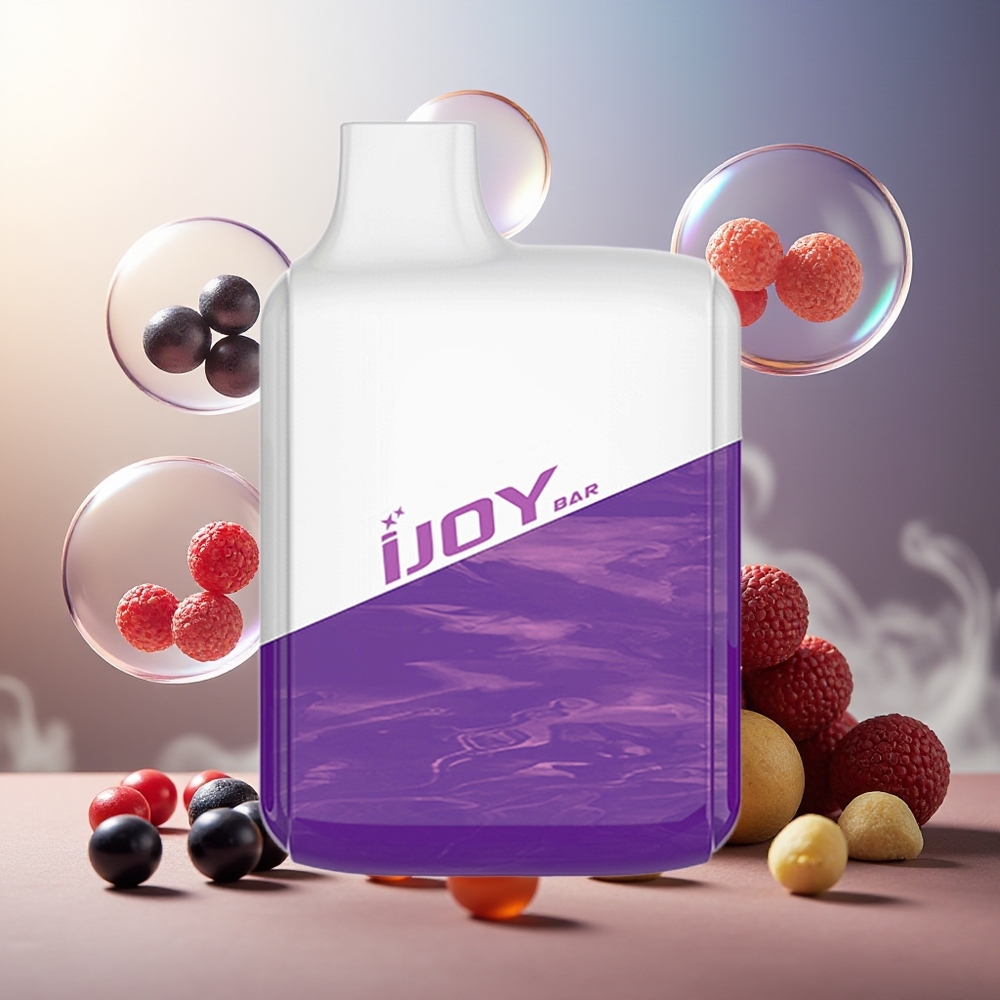 Partihandel Sverige IJOY Bar 1500 Puffs Engångsvape Svart Vinbär Druva 500mAh 2ml
