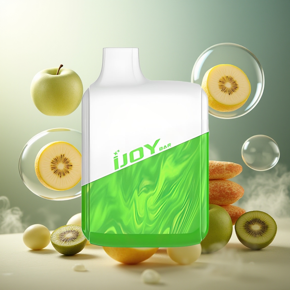 Partihandel Sverige IJOY Bar 1500 Puffs Grönt Äpple Kiwi 500mAh 2ml/4ml