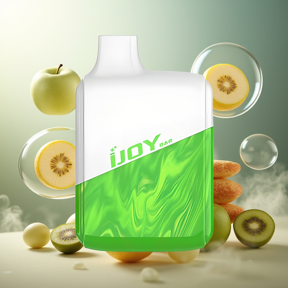 Partihandel Sverige IJOY Bar 1500 Puffs Grönt Äpple Kiwi 500mAh 2ml/4ml