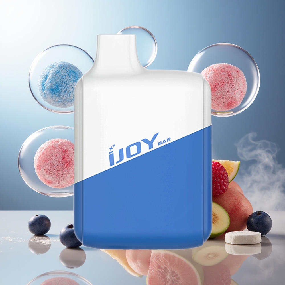 Partihandel Sverige IJOY Bar 600 Blå Hallon Is 2ml 16mg 500mAh
