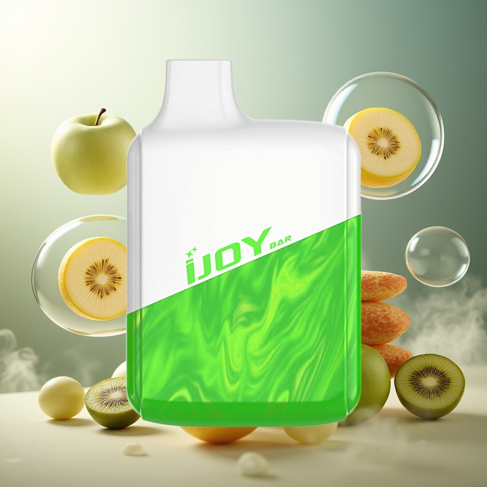 Partihandel Sverige IJOY Bar 600 Puffs Engångs Vape Grönt Äpple Kiwi 500mAh 2ml