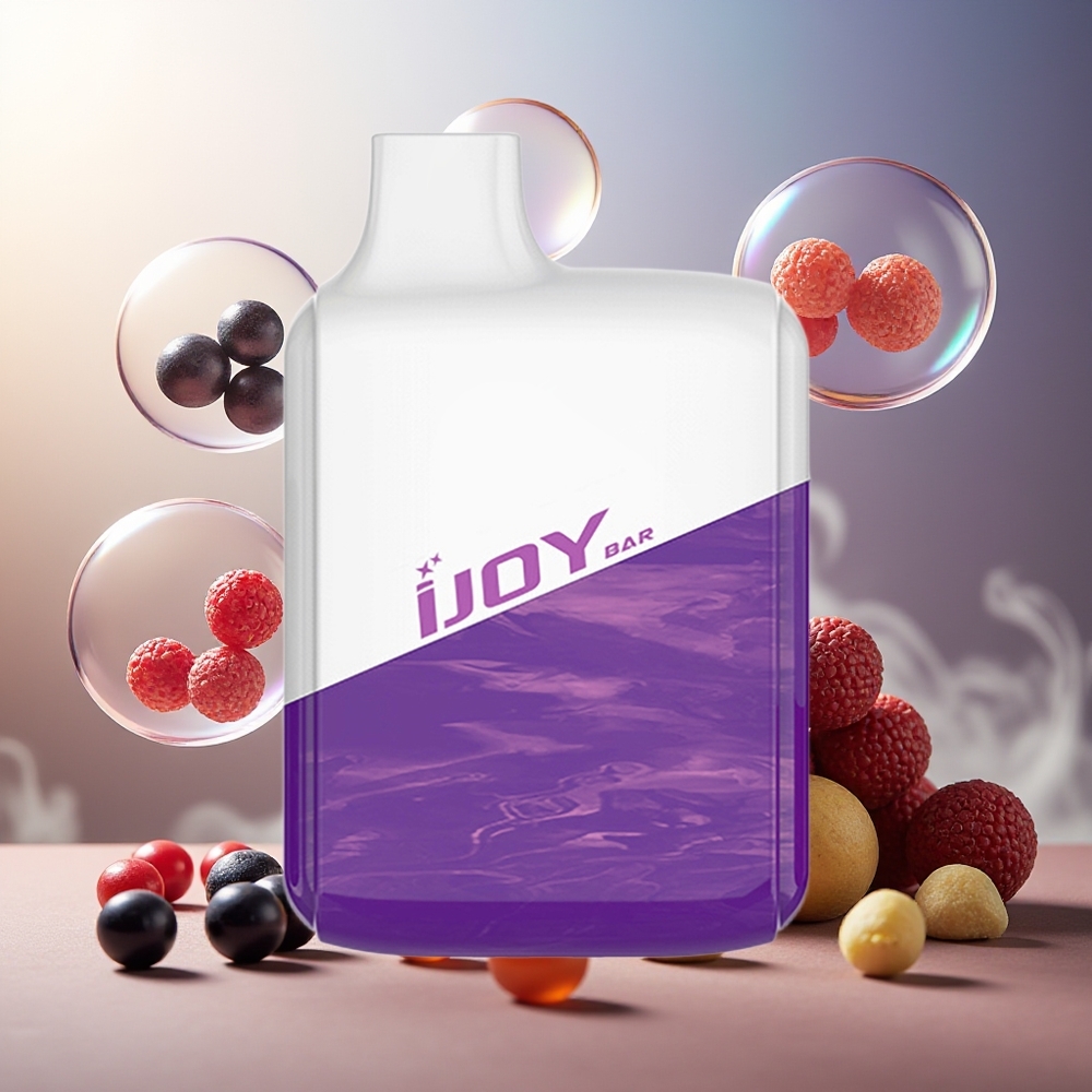 Partihandel Sverige IJOY Bar 600 Puffs Engångs Vape Svart Vinbär Druva 500mAh 2ml