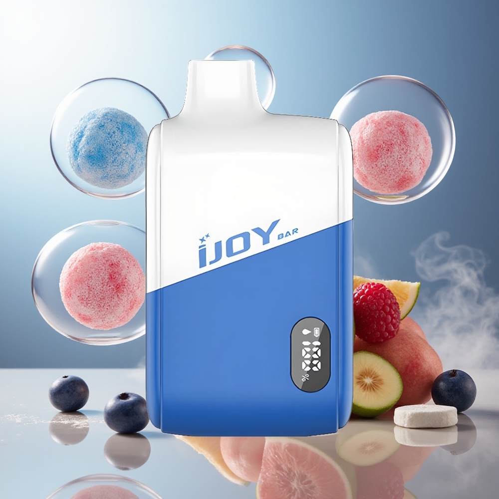 Partihandel Sverige IJOY Bar IC8000 8000 Blå Hallon Is