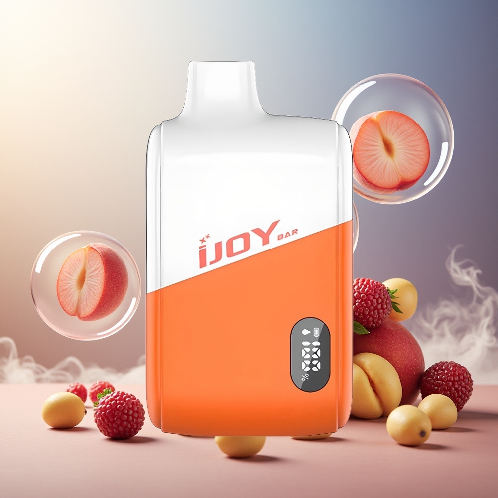Partihandel Sverige IJOY Bar IC8000 Engångs Vape Persika Blåbär 8000 Puffar 18ml 5%