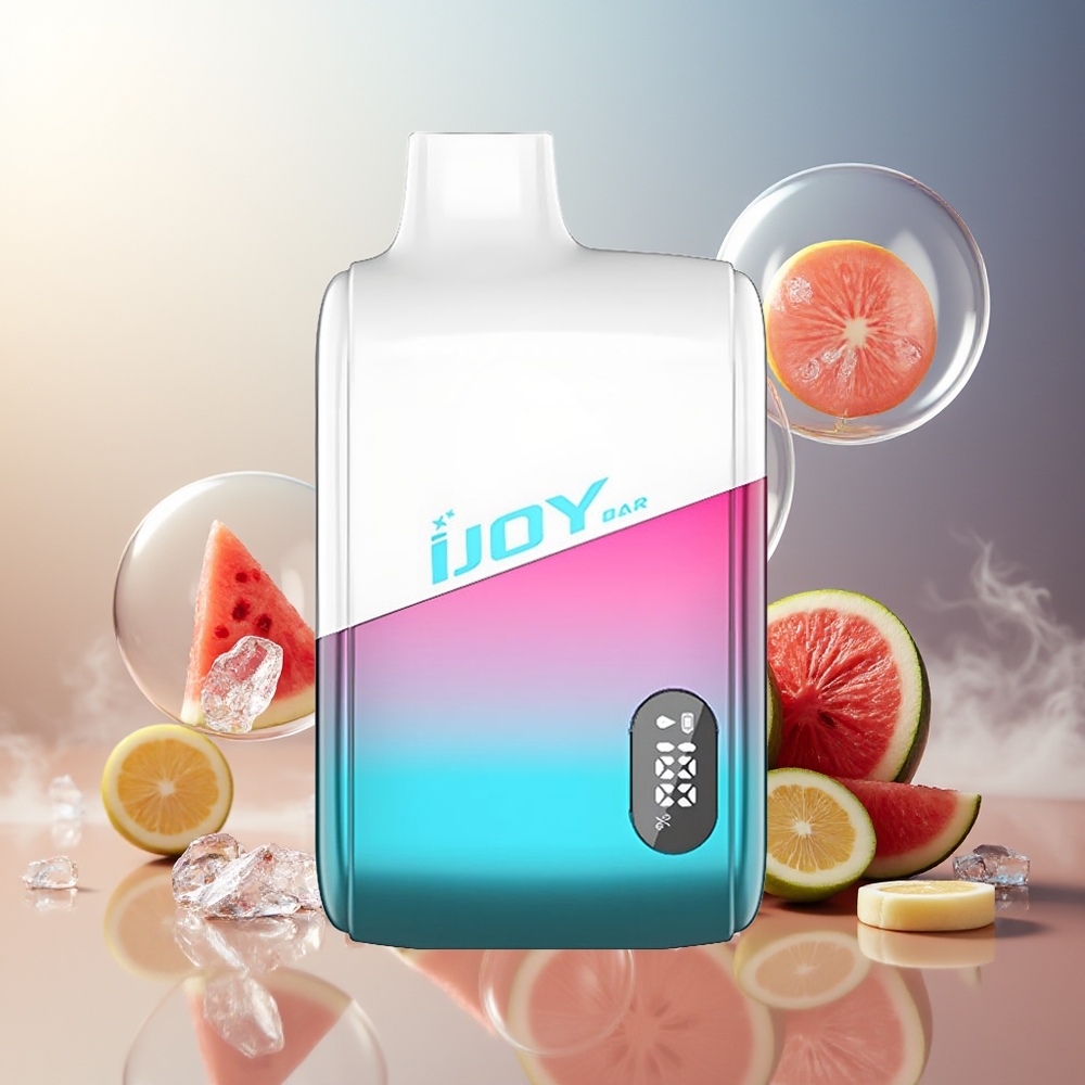 Partihandel Sverige IJOY Bar IC8000 Engångs Vape Vattenmelon Is 8000 Puffar 18ml