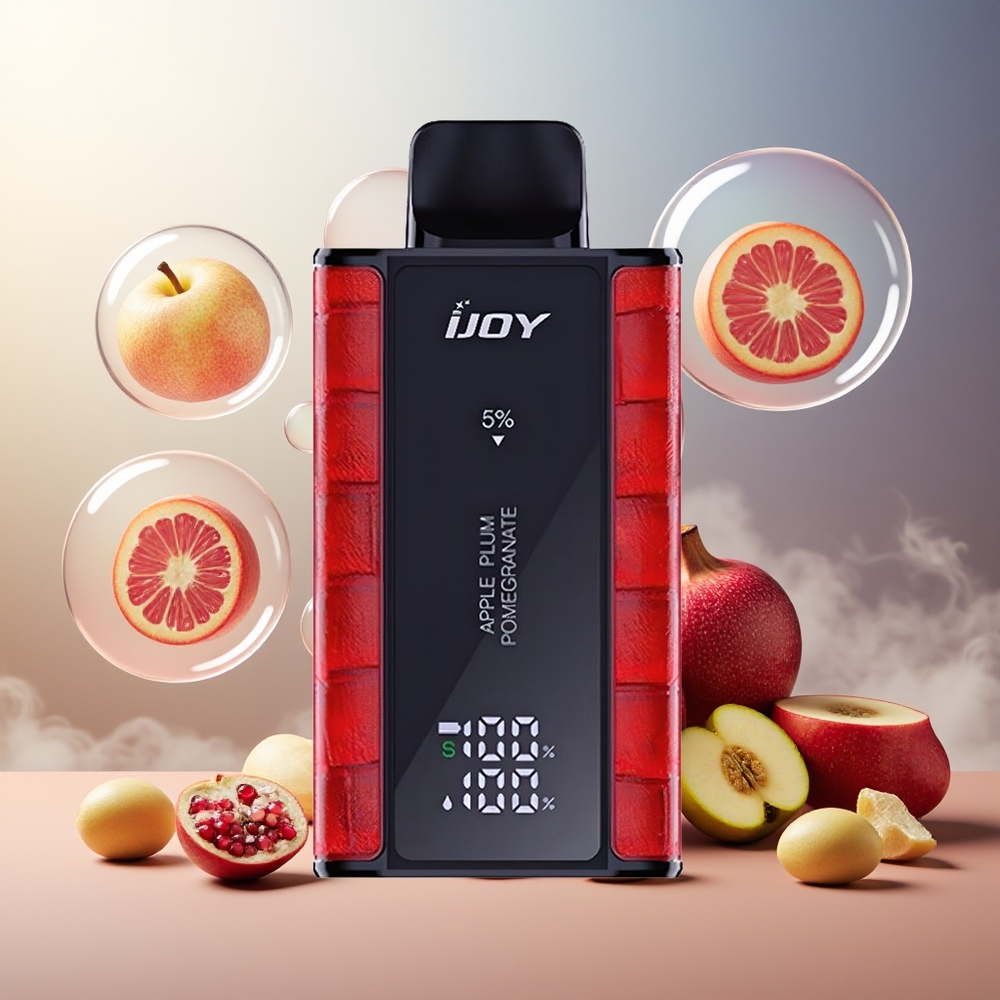 Partihandel Sverige IJOY Captain 10000 Puffar 18ml Äpple Granatäpple 650mAh 5%