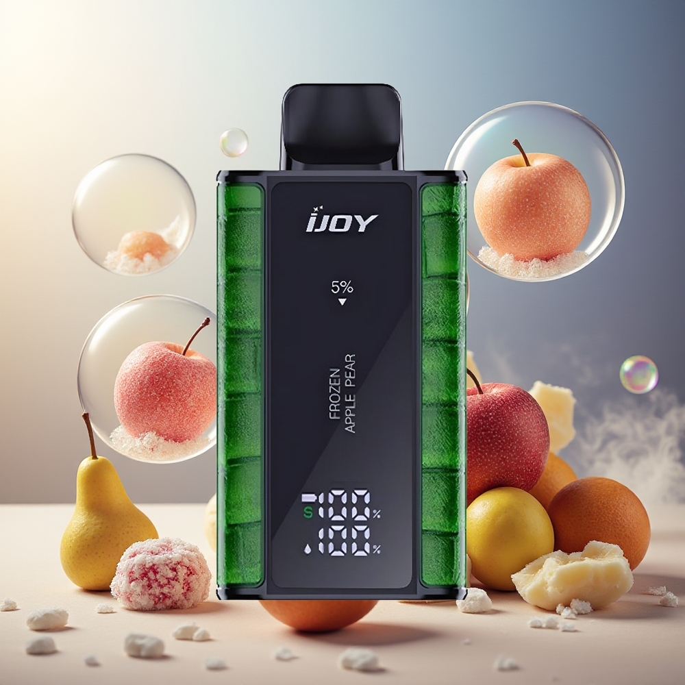 Partihandel Sverige IJOY Captain 10000 Puffs Engångs Vape Fryst Äpple Päron 650mAh 18ml 5%
