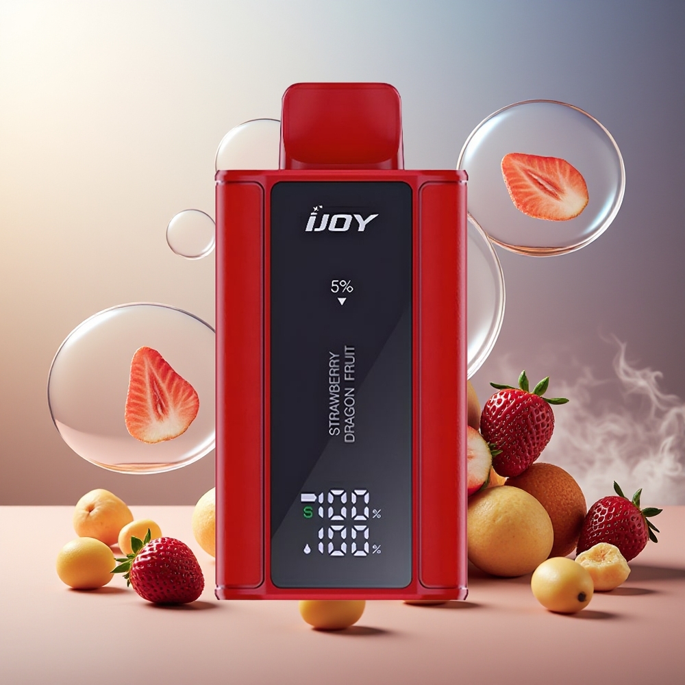 Partihandel Sverige IJOY Captain 10000 Puffs Engångs Vape Jordgubb Draktfrukt 18ml 5%