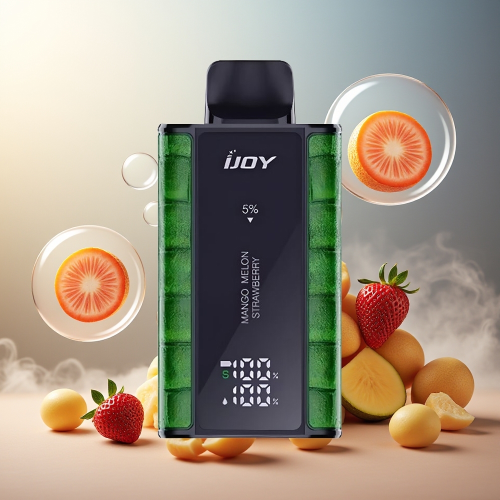 Partihandel Sverige IJOY Captain 10000 Puffs Engångs Vape Mango Melon Jordgubb 18ml 5%