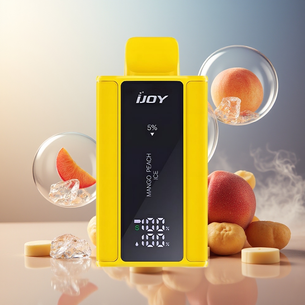 Partihandel Sverige IJOY Captain 10000 Puffs Engångs Vape Mango Persika Is 650mAh 18ml 5%
