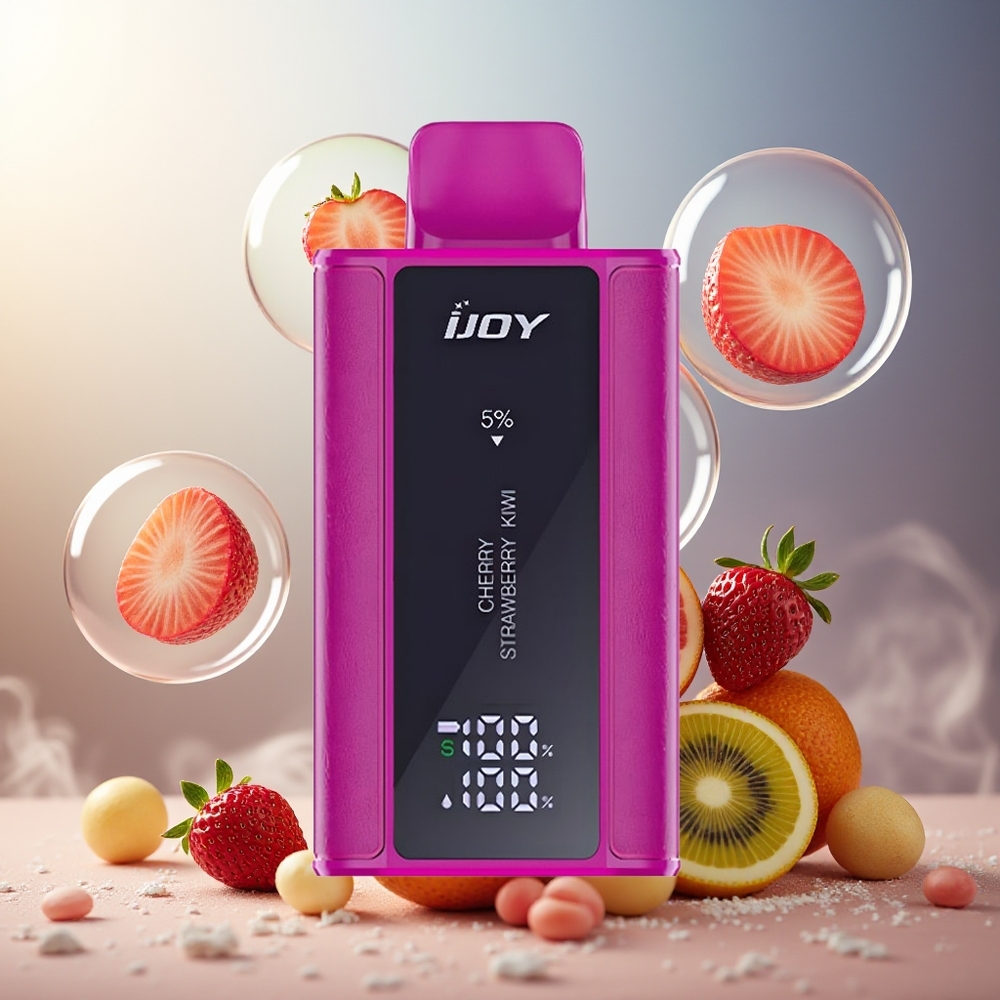 Partihandel Sverige IJOY Captain 10000 Puffs Körsbär Jordgubbe Kiwi 18ml 5%