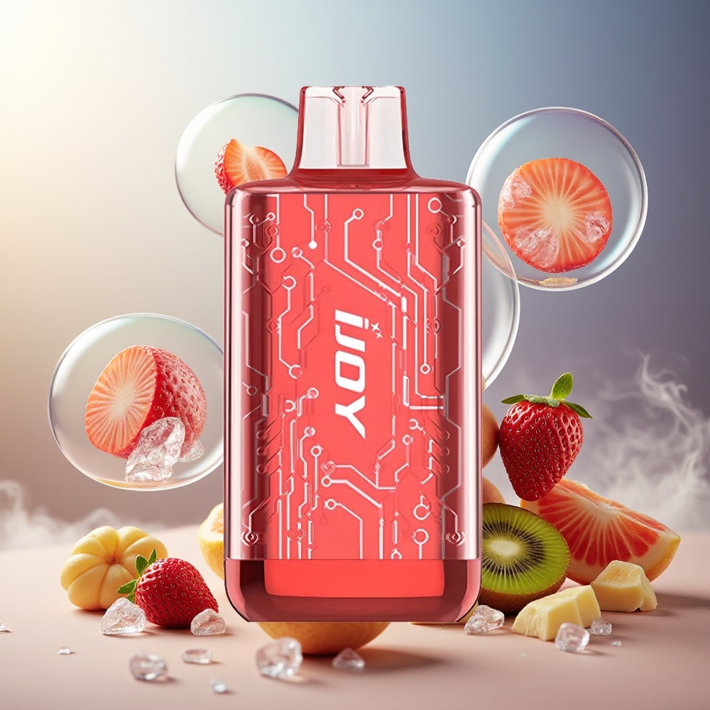 Partihandel Sverige IJOY CYBER 5000 Puffs 13ml Jordgubbe Kiwi Is Type-C