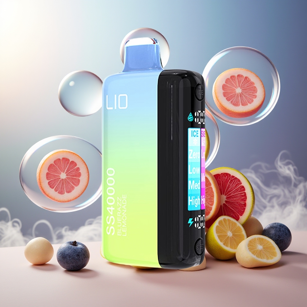 Partihandel Sverige IJOY LIO SS40000 Engångsvape Blåhallon Lemonad 3 munstycken 22ML 1100mAh