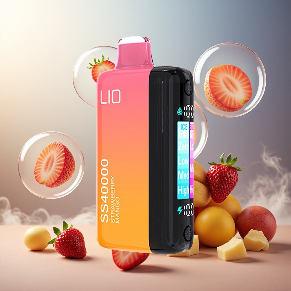 Partihandel Sverige IJOY LIO SS40000 Engångsvape Jordgubb Mango 40000 Puffar 22ML 1100 mAh