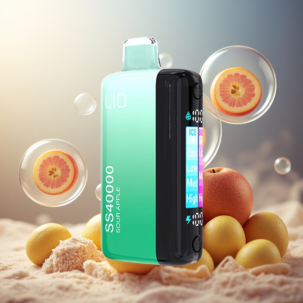 Partihandel Sverige IJOY LIO SS40000 Engångsvape Suräpple 40000 puffar 22ML 1100mAh
