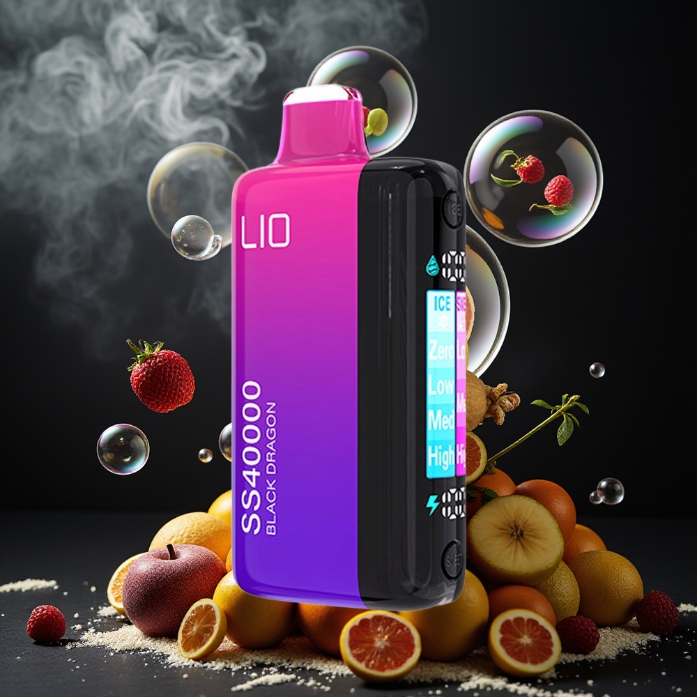 Partihandel Sverige IJOY LIO SS40000 Engångsvape Svart Drake 40000 Puffar 22ML 1100 mAh