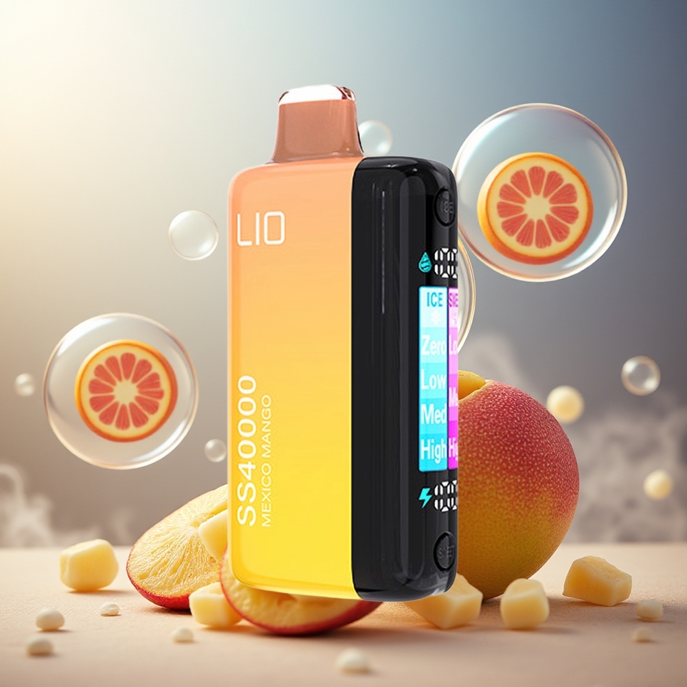 Partihandel Sverige IJOY LIO SS40000 Mexiko Mango 22ML 40000 Puffs 3 Munstycken