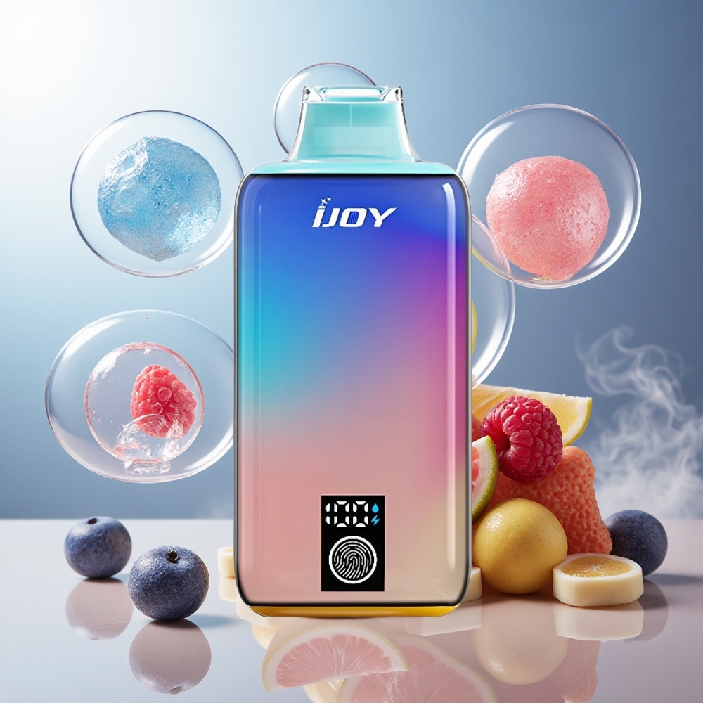 Partihandel Sverige IJOY LUNA 20000 Puffs Blå Hallon Lemonad 20ML 900mAh TYPE-C