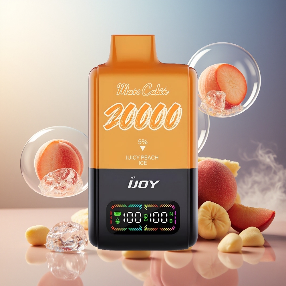 Partihandel Sverige IJOY Mars Cabin 20000 Puffs Engångsvape Saftig Persika Is Typ-C 850mAh