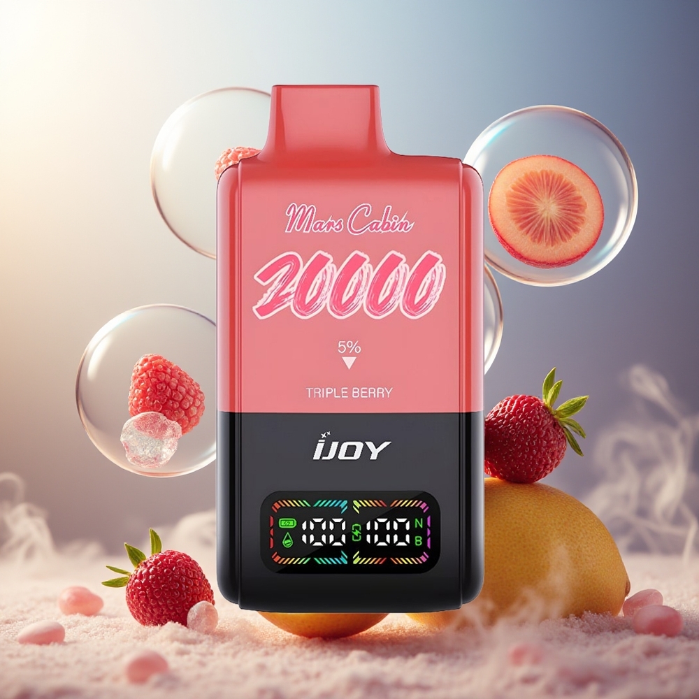 Partihandel Sverige IJOY Mars Cabin 20000 Puffs Engångsvape Trippelbär 0.5 Ohm Dual Mesh