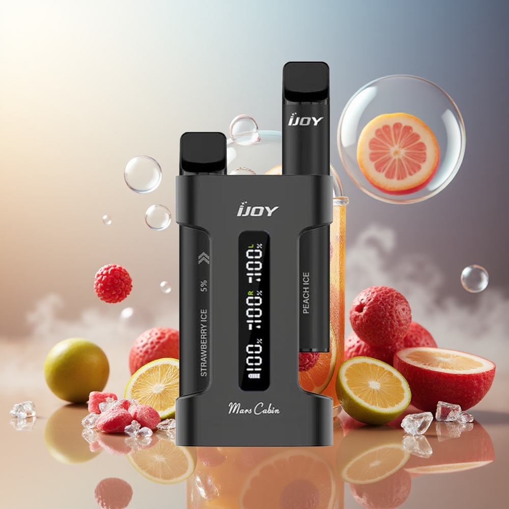 Partihandel Sverige IJOY Mars Cabin 600 Puffs Engångs Vape Svart 2ml 1.0 Ohm Mesh