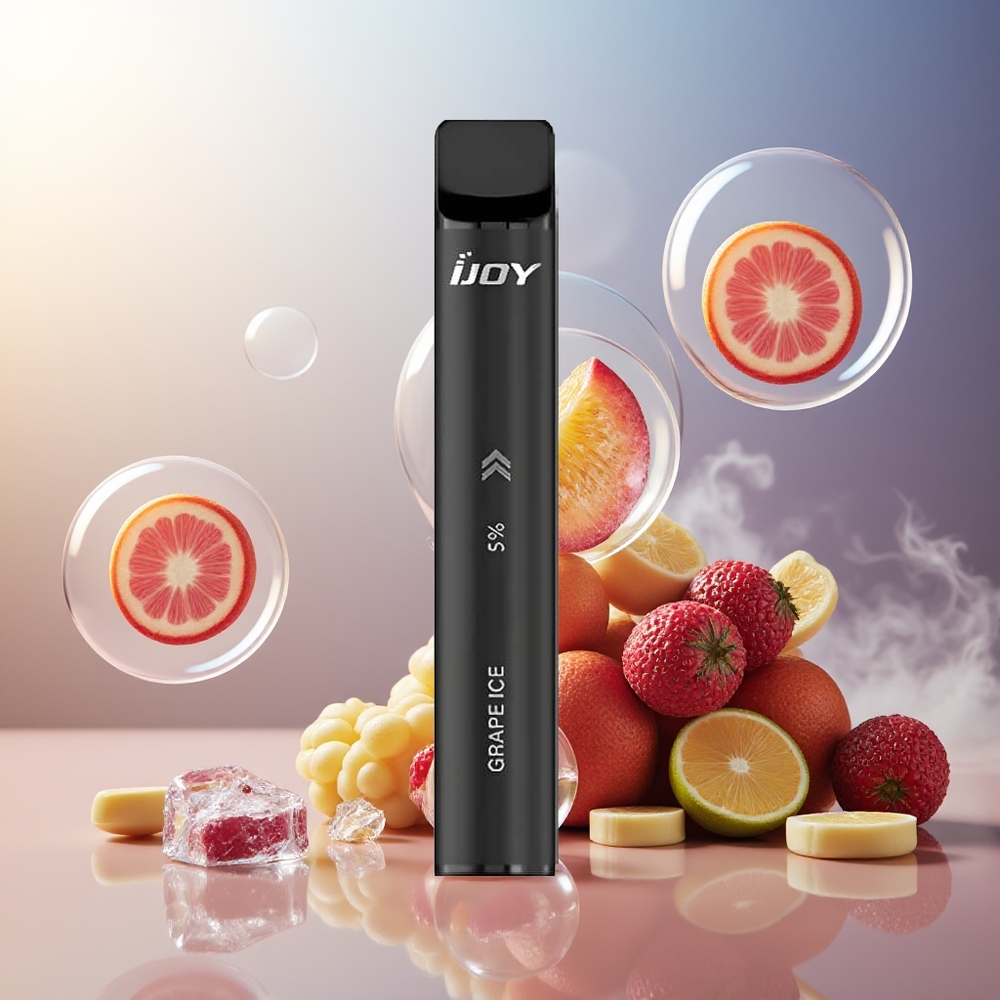 Partihandel Sverige IJOY Mars Cabin 6000 Puffs Engångs Vape Svart 1000mAh Typ-C