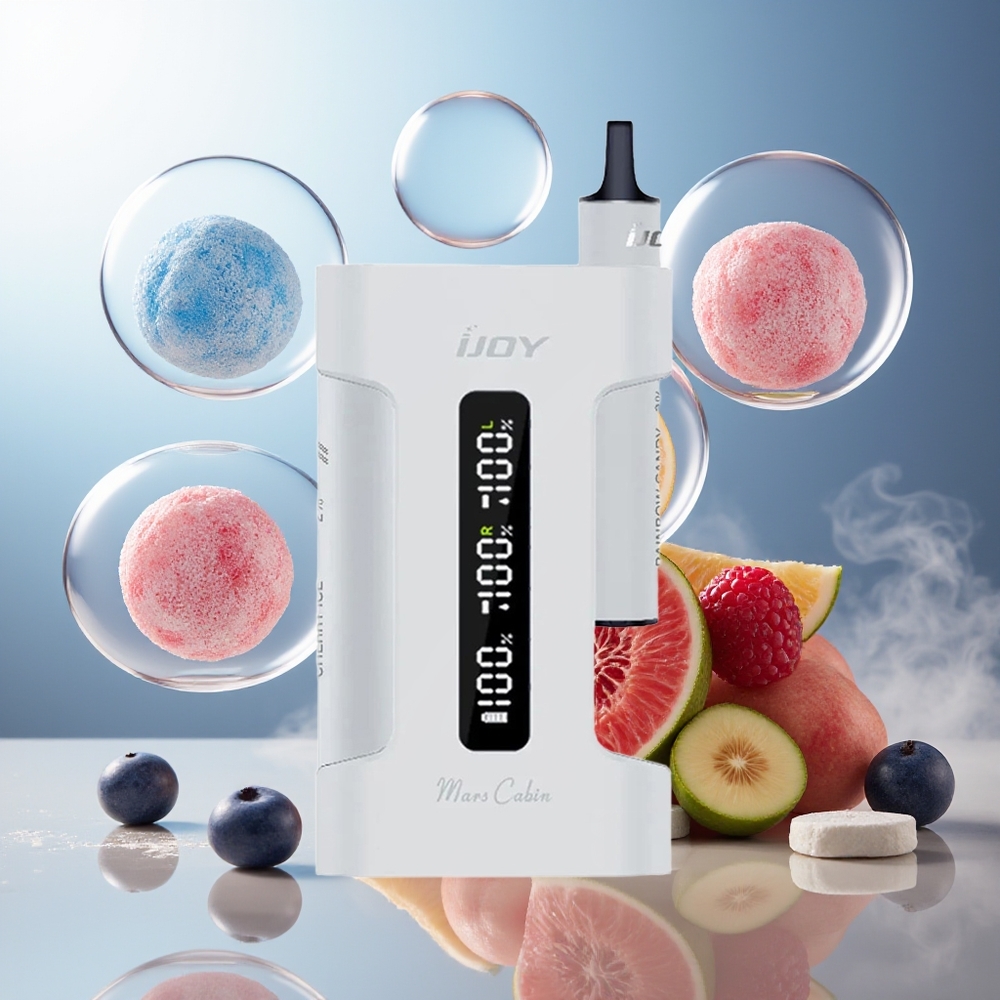 Partihandel Sverige IJOY Mars Cabin 6000 Puffs Engångs Vape Vit 2x5ML 1000mAh Type-C
