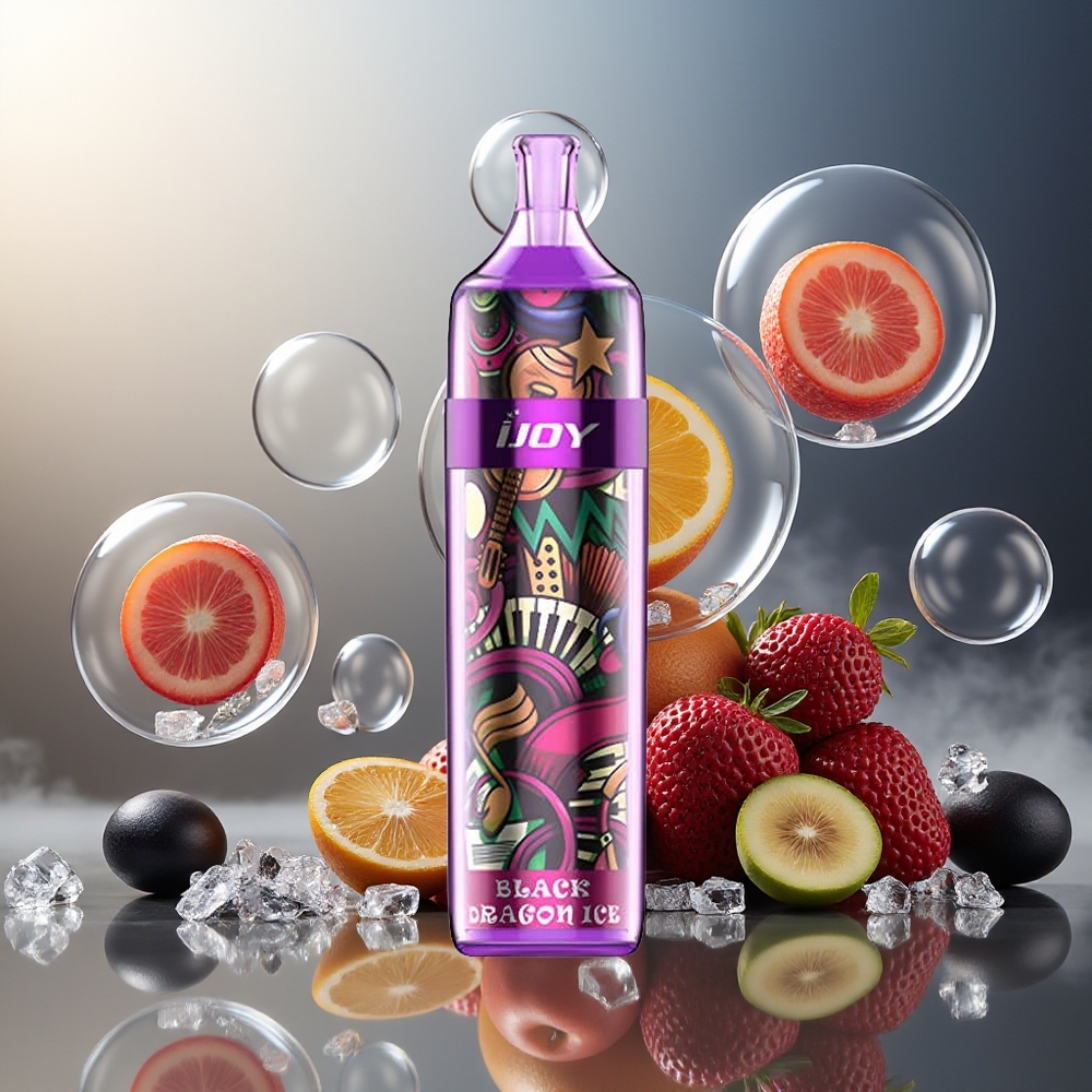 Partihandel Sverige IJOY PUNK 4500 Puffs Svart Drake Is 12ml 1200mAh