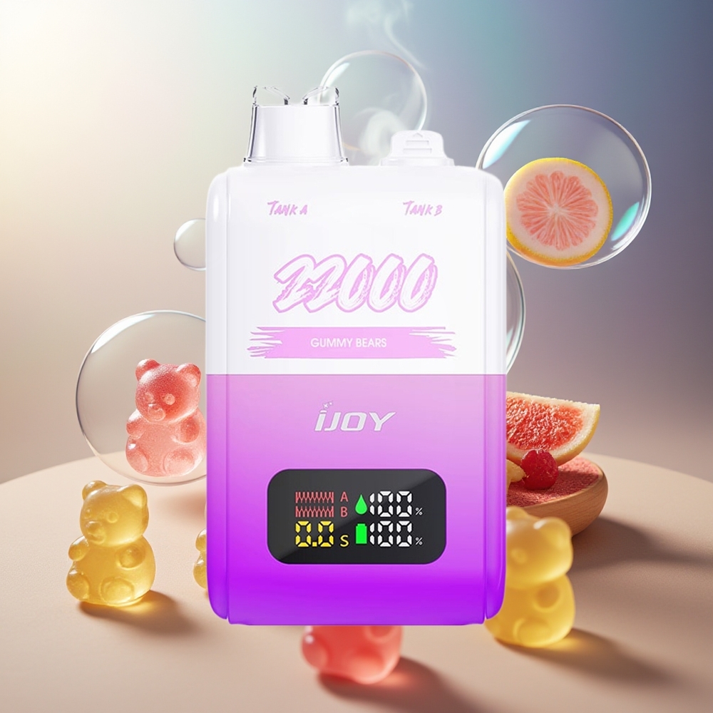Partihandel Sverige IJOY SD 22000 Puffs Engångs Vape Godisbjörnar 15W Typ-C