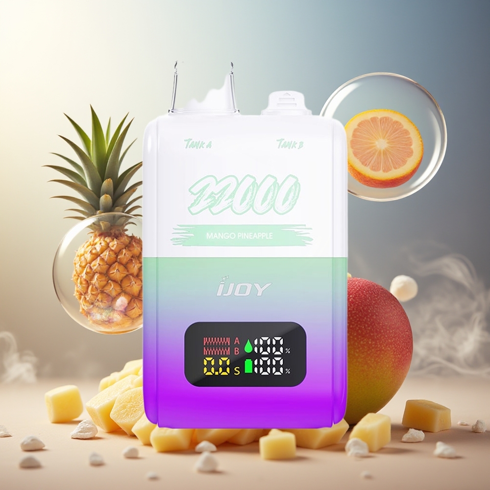 Partihandel Sverige IJOY SD 22000 Puffs Engångs Vape Mango Ananas 15W Typ-C