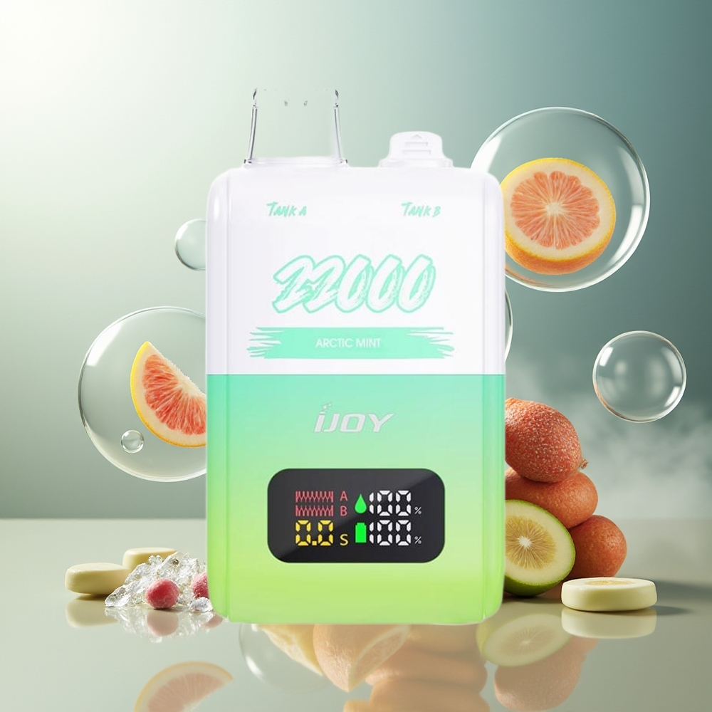 Partihandel Sverige IJOY SD 22000 Puffs Engångsvape Arktisk Mynta 15ML+15ML 650mAh