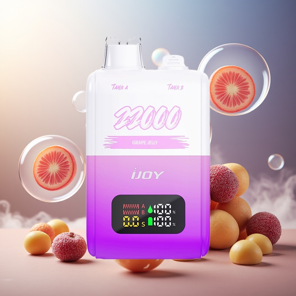 Partihandel Sverige IJOY SD 22000 Puffs Engångsvape Vindruvsgelé 15ML+15ML 650mAh