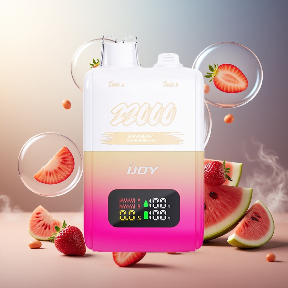 Partihandel Sverige IJOY SD 22000 Puffs Jordgubb Vattenmelon 15W 650mAh Type-C