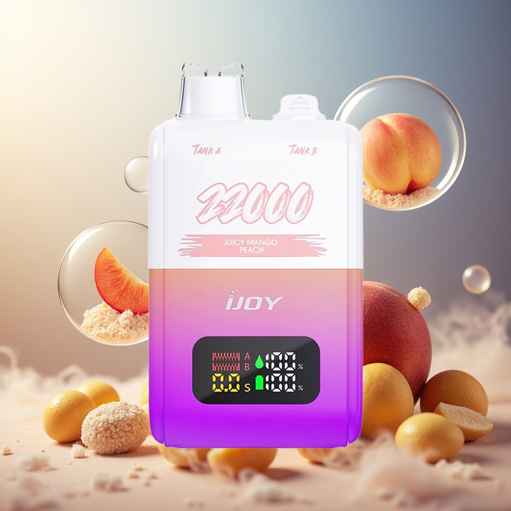 Partihandel Sverige IJOY SD 22000 Puffs Saftig Mango Persika 15ML+15ML 650mAh