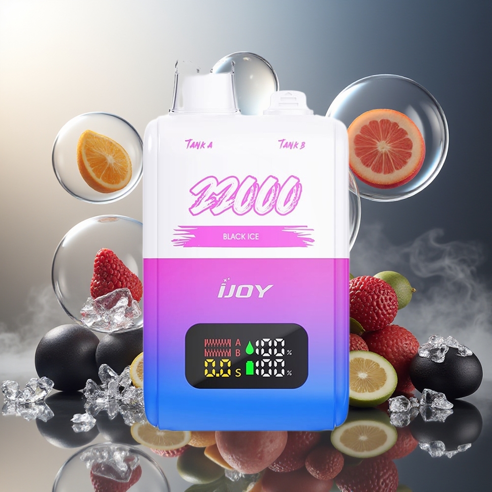 Partihandel Sverige IJOY SD 22000 Puffs Svart Is 15W 650mAh