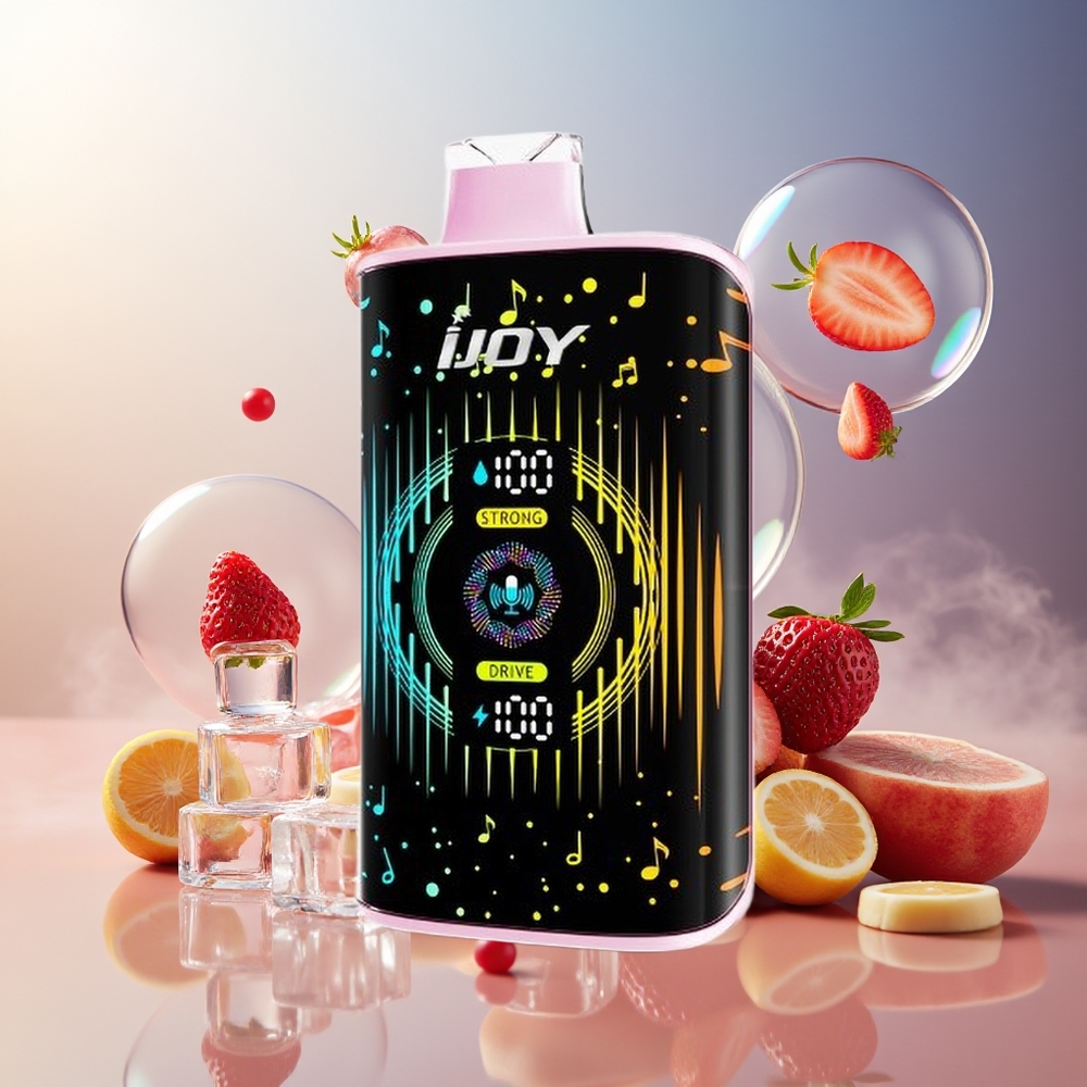 Partihandel Sverige IJOY SD 40000 Puffs 20ML Jordgubb Isbitar 5% 750mAh Type-C