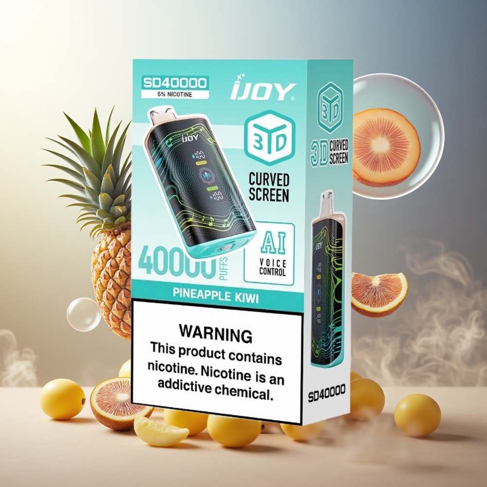 Partihandel Sverige IJOY SD 40000 Puffs Ananas Kiwi 20ML 750mAh 5%