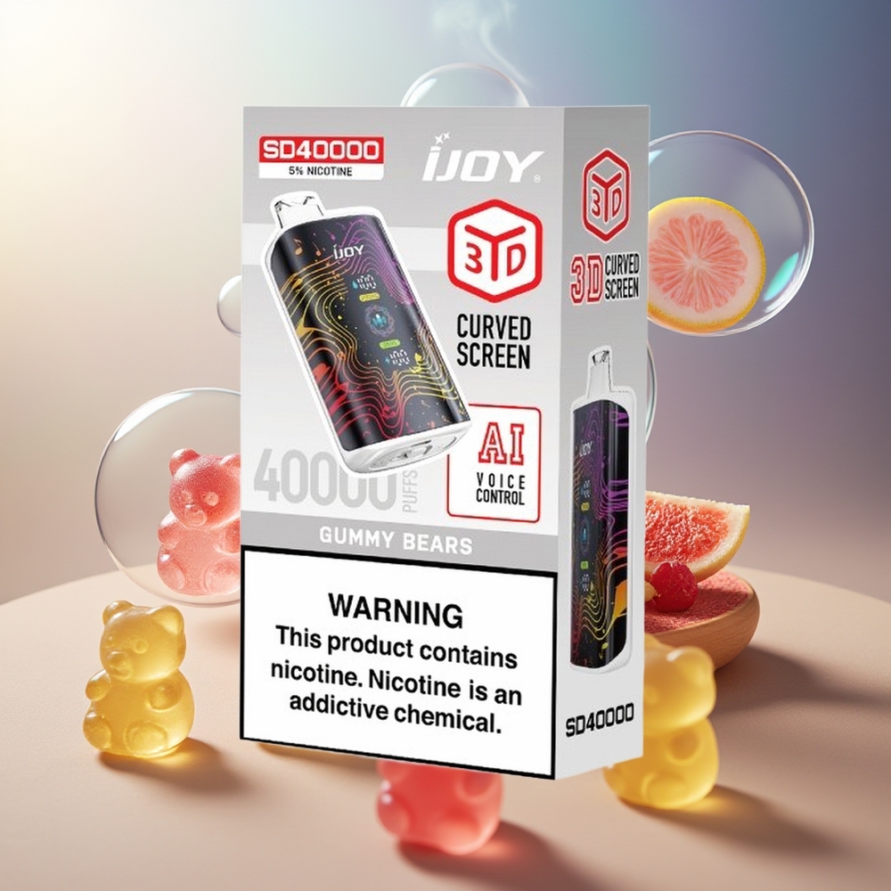 Partihandel Sverige IJOY SD 40000 Puffs Gummy Bears 20ML 5% Nikotin Adjustable Airflow