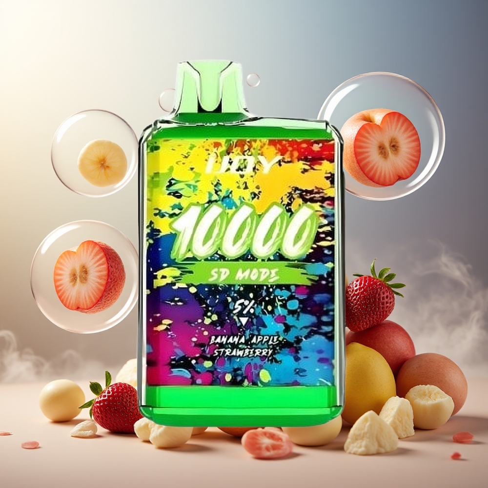 Partihandel Sverige IJOY SD10000 Engångs Vape Banan Äpple Jordgubb 10000 Puffar 20ml 5%