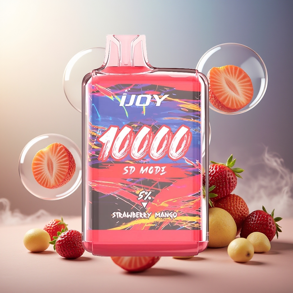 Partihandel Sverige IJOY SD10000 Engångs Vape Jordgubb Mango 20ml 5% 10000 Puffar