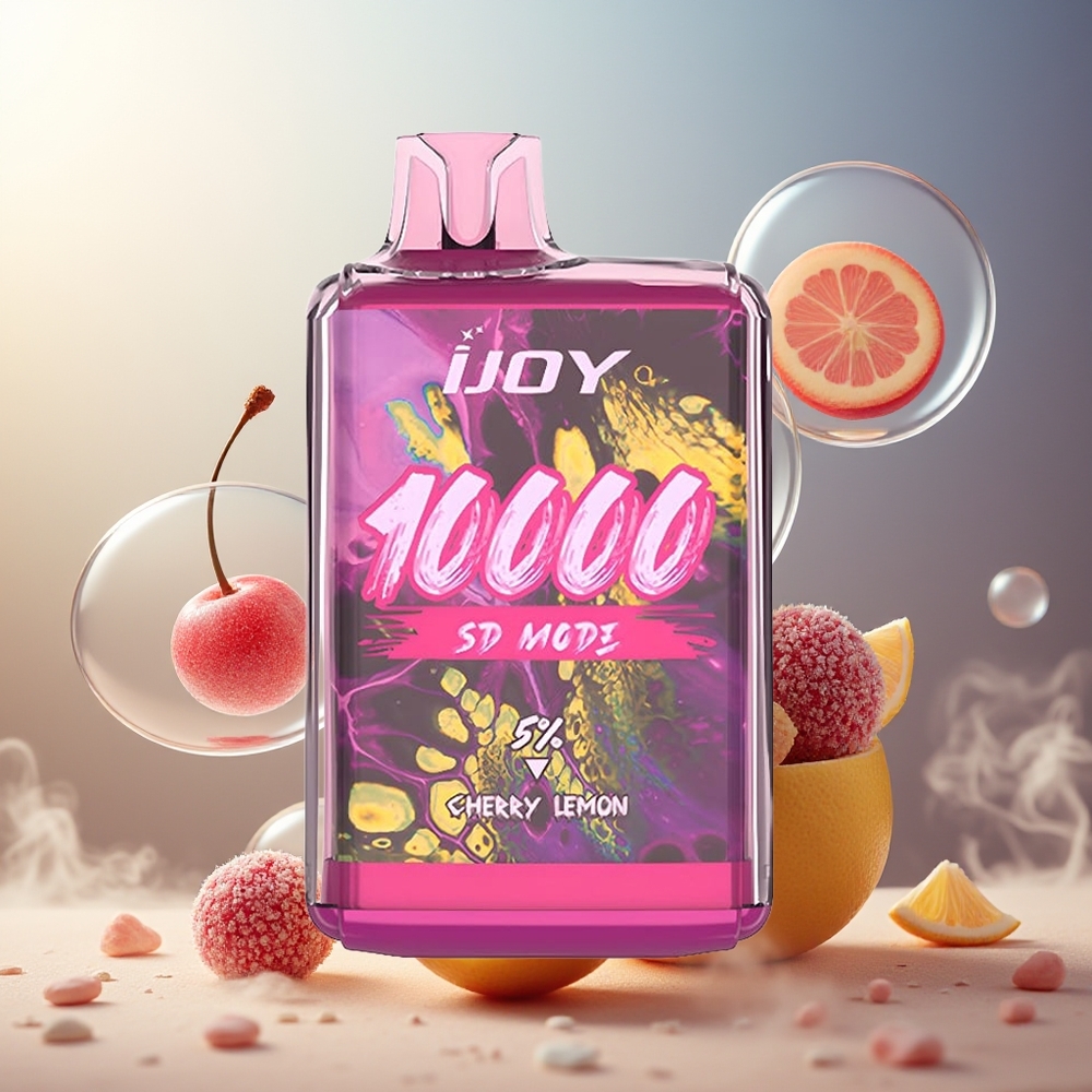 Partihandel Sverige IJOY SD10000 Engångs Vape Körsbär Citron 650mAh 20ml 5%
