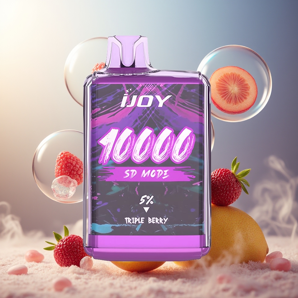 Partihandel Sverige IJOY SD10000 Engångs Vape Tre Bär 20ml 5% 650mAh Type-C