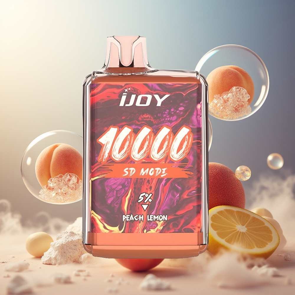 Partihandel Sverige IJOY SD10000 Frukt Puffar Persika Citron 20ml 5% Nikotin