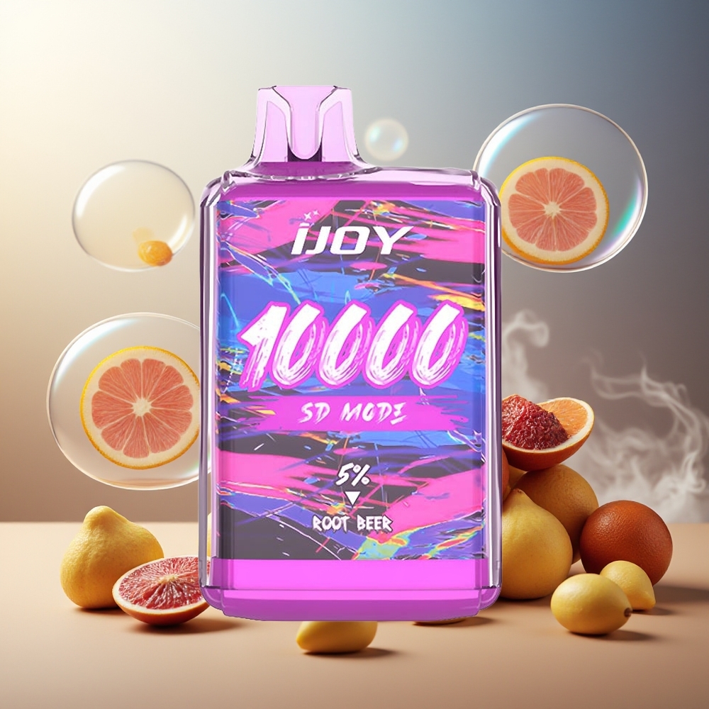 Partihandel Sverige IJOY SD10000 Rotöls 20ml 5% Nikotin Typ-C Laddning 650mAh