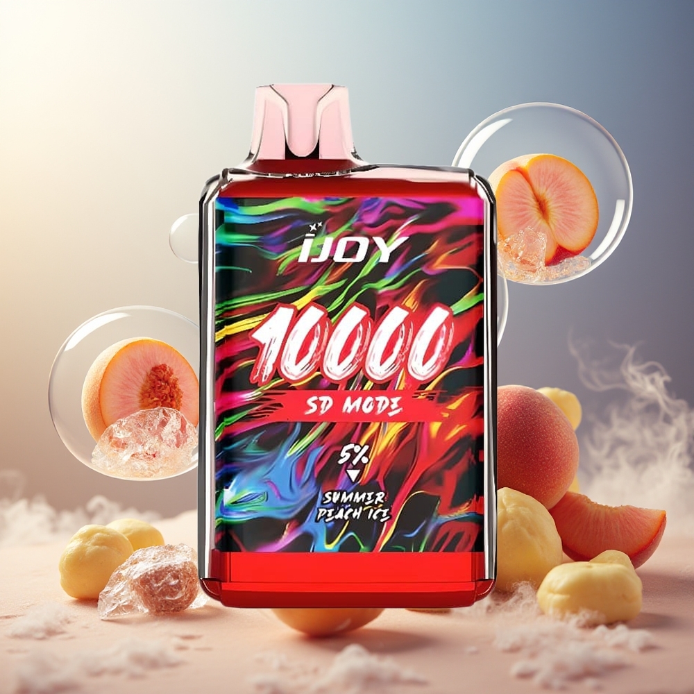 Partihandel Sverige IJOY SD10000 Sommar Persika Is 20ml 5% 650mAh Type-C
