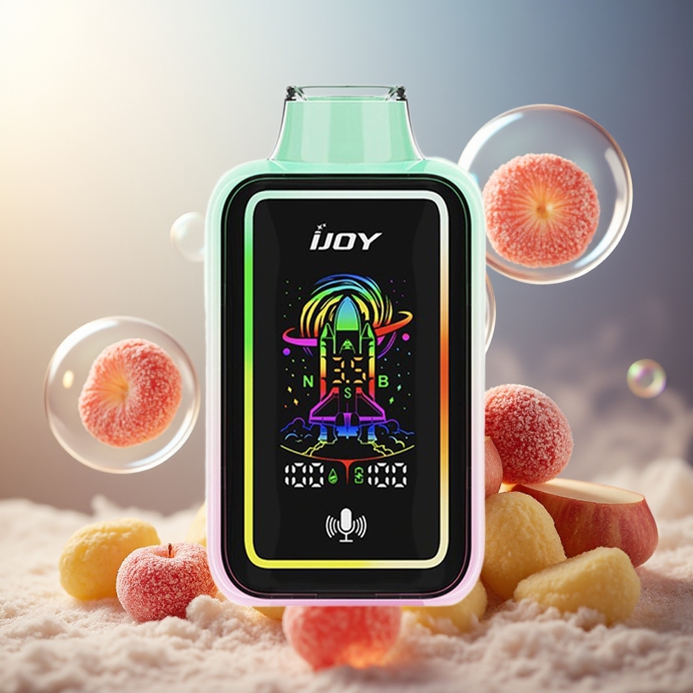Partihandel Sverige IJOY URANUS 25000 Puffs Engångsvape Äppelgummi Justerbar Luftflöde 20ML