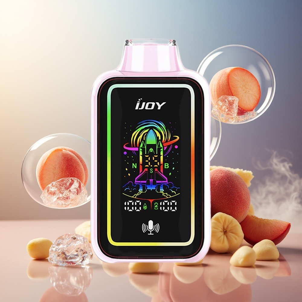 Partihandel Sverige IJOY URANUS 25000 Puffs Saftig Persika Is 20ML 850mAh