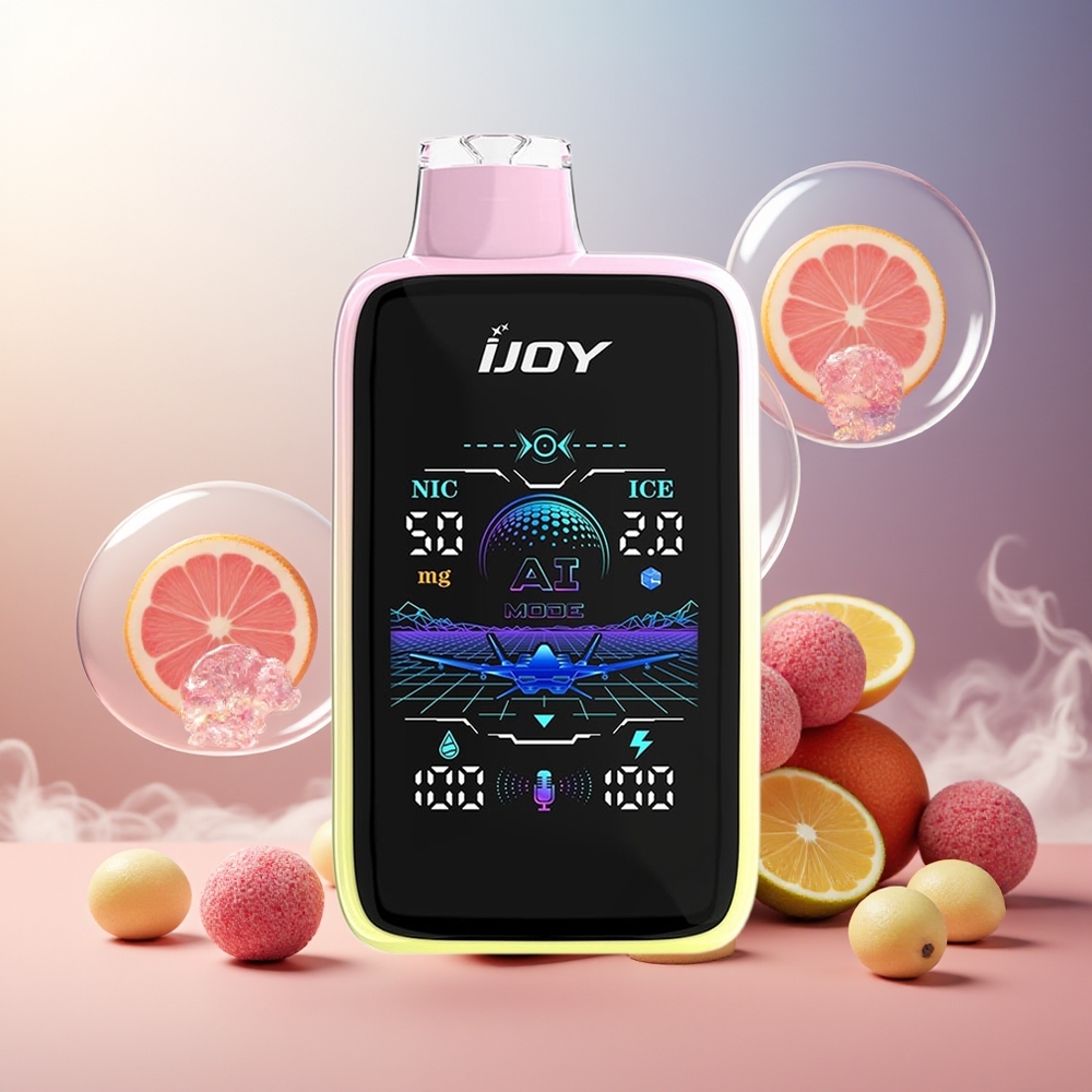 Partihandel Sverige IJOY Uranus Mate 40000 Puffs ICE3 Justerbar Luftflöde Rosa Citronad
